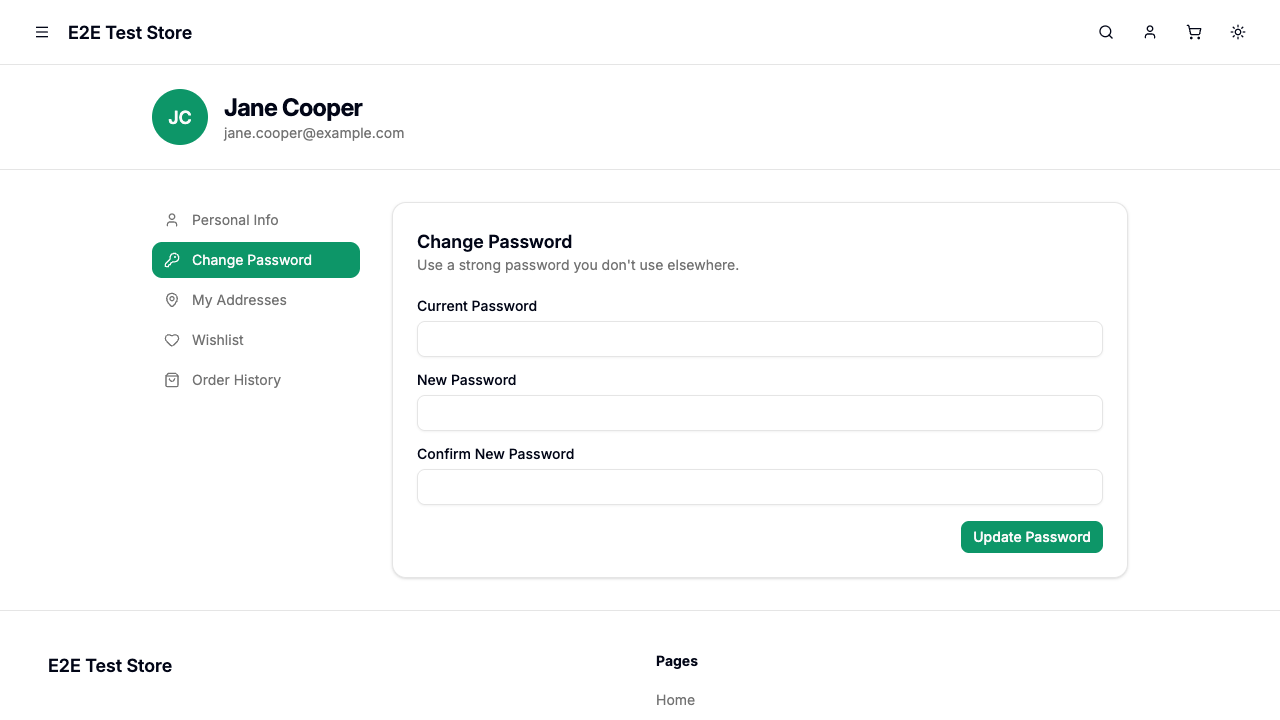 Change password