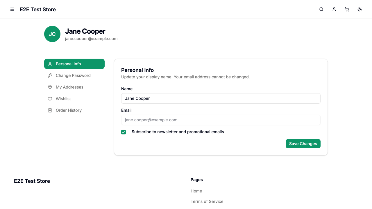 Personal info